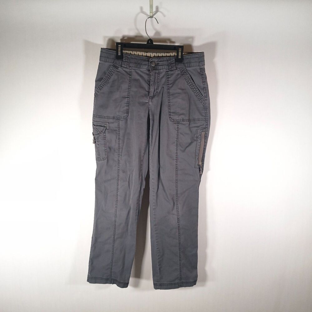 Cotton Mid Rise Hiking Pants w Cargo Pockets - Picture 5 of 12